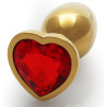 Ouch! Bijou anal Heart Gem S 6 x 2.6 cm Doré-Rouge